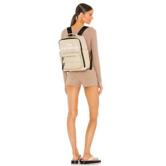 Marc Jacobs The Backpack, Canvas in Beige and Off White,Black Accents - Picture 9 of 10